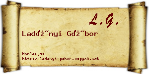 Ladányi Gábor névjegykártya